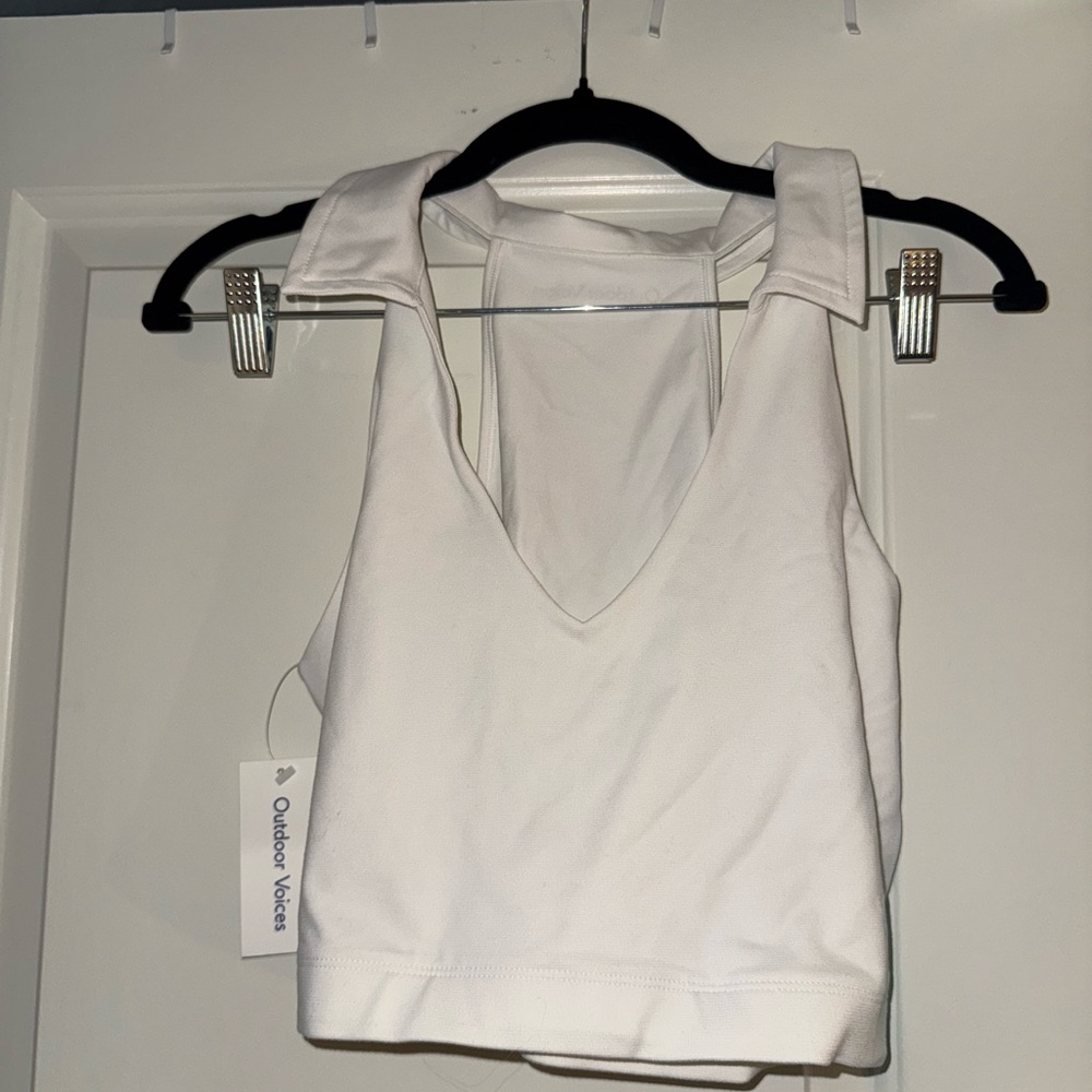 Outdoor Voices White Crop Top